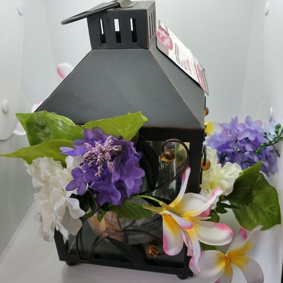 Hand Crafted Hanging Lantern Floral Table Centerpiece - Picture 6 of 9